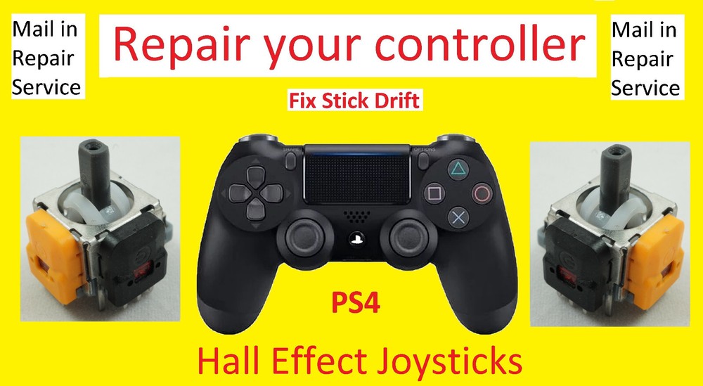 Repair Service - Fix Your Playstation 4 & 5 Controller Stick Drift - Hall Effect
