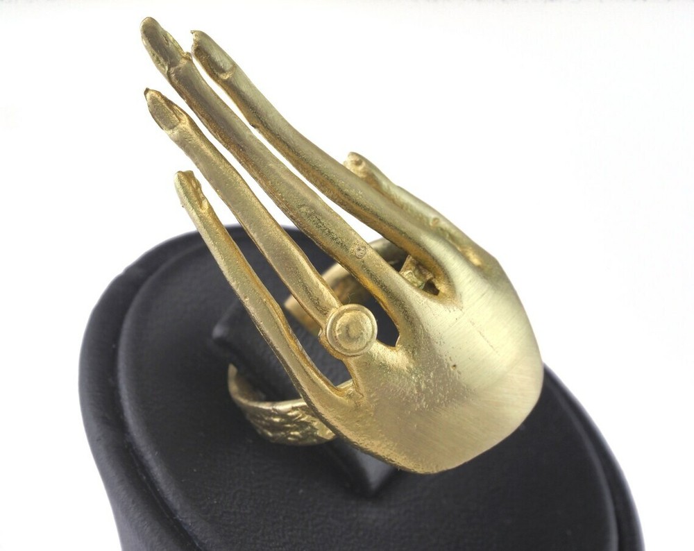 Hand Adjustable Ring Raw brass (18mm 7.5US inner size) 2730