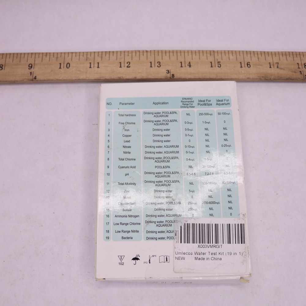 Umlecoa Drinking Water Test Strips 19 in 1 100+2 Strips