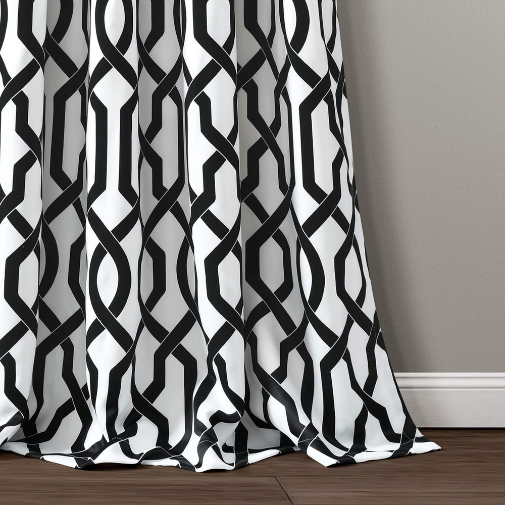 Edward Trellis Curtains Light Filtering Window Panel Set for Living, Dining, Bed
