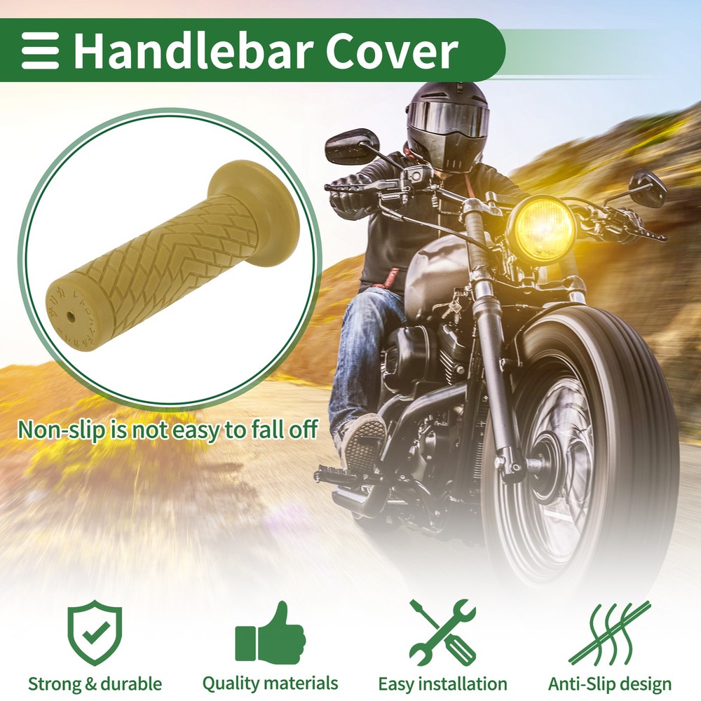 1" 25mm Motorcycle Knobs Handlebar Cover TPU Yellow