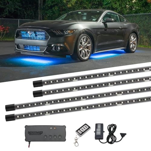 4pc Million Color Multi-Color LED Underbody Underglow Accent Lighting Kit for