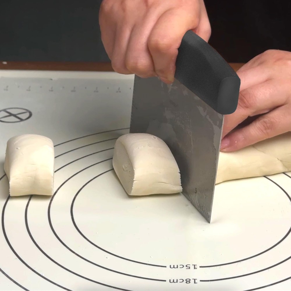 Multipurpose Bench Scraper Kitchen Utensil for Flat Top Griddle, Dough Scrape...