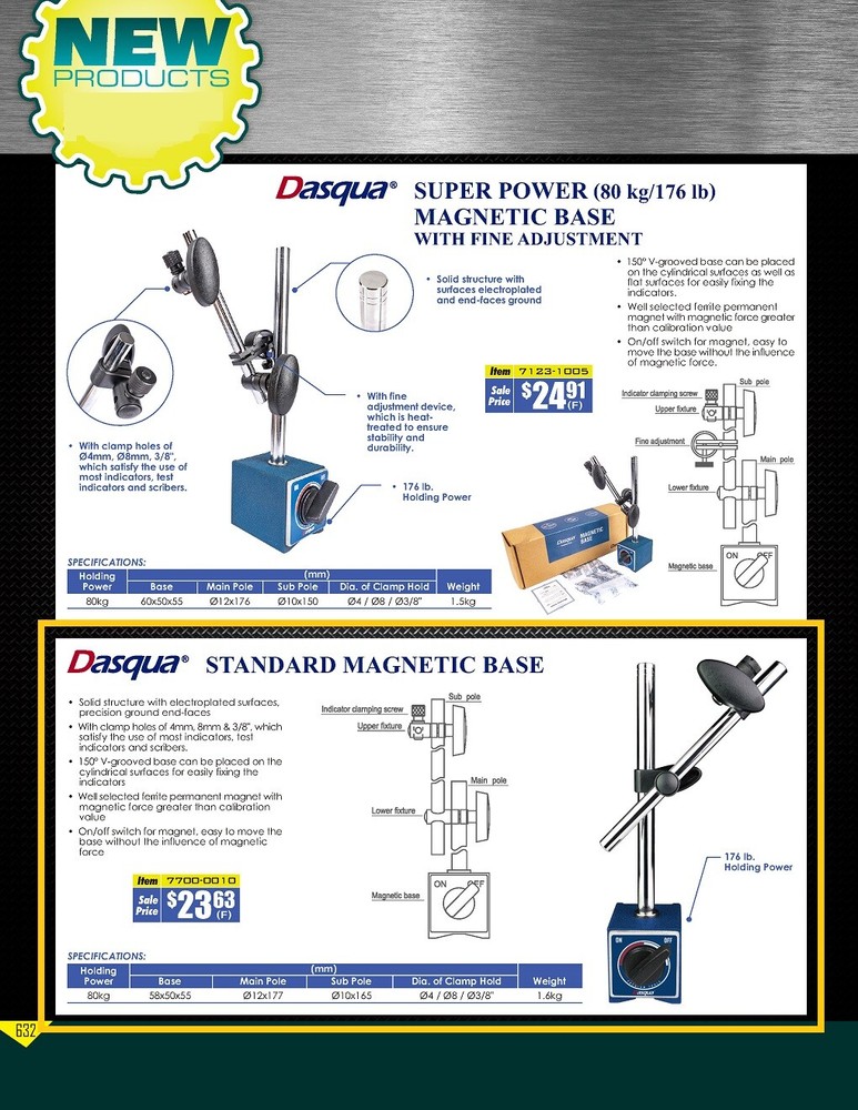 DASQUA STANDARD MAGNETIC BASE (7700-0010)