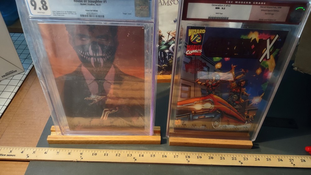 Comic Book Display - Real Wood Wall Mount - Hand Made - Boarded Comics-standard