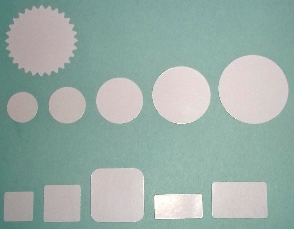 Blank White Price Point Stickers / Sticky Labels / Tags - Circles / Rectangles
