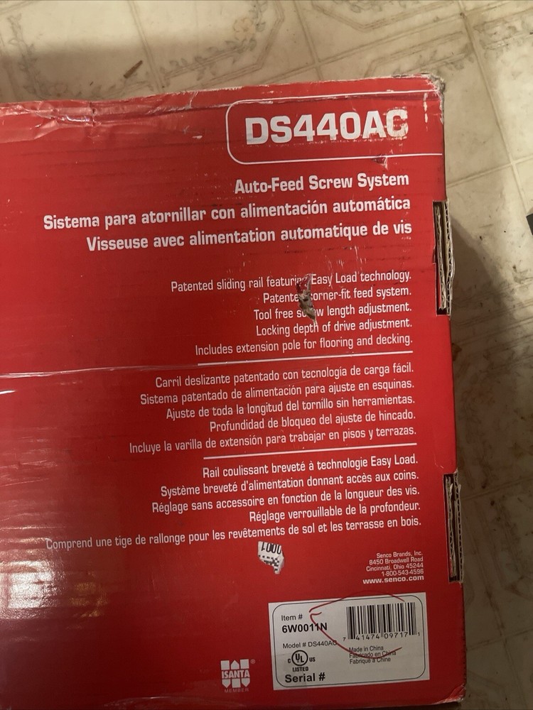 SENCO DS440AC Auto-Feed Screw System New in Box