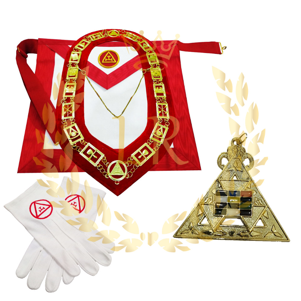 Masonic Regalia Royal Arch chapter Genuine Leather Apron, Package