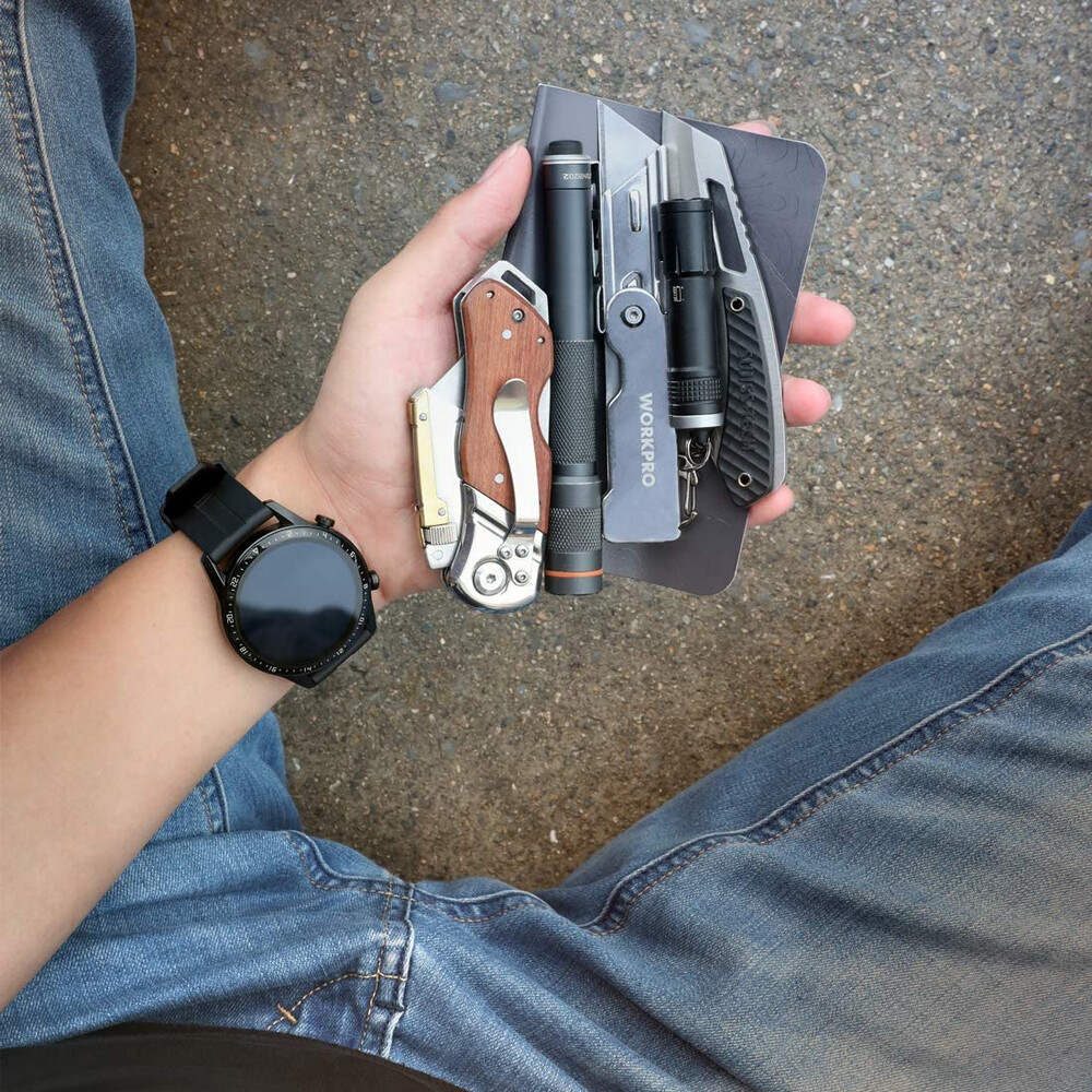 WORKPRO 6PC Compact Folding Utility Knife Lock Back Pocket QUICK CHANGE BLADE US