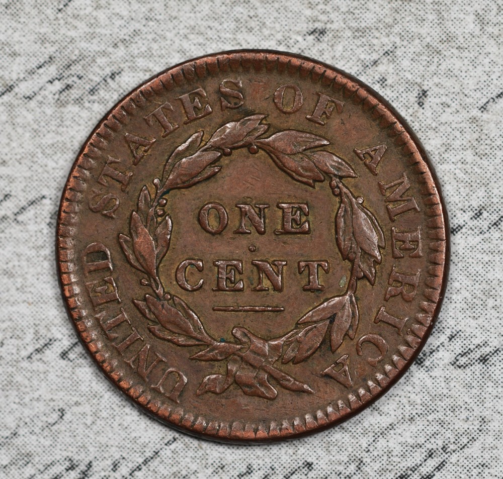 1834 Coronet Head Large Cent Small 8 #2FIB