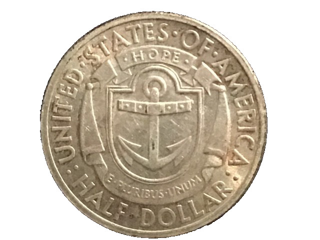 1936 Rhode Island Tercentenary Half Dollar • Silver Commemorative • Sharp Detail