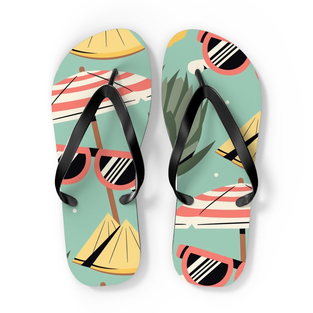 Beach Scene Flip Flops | Flip Flop Sandals