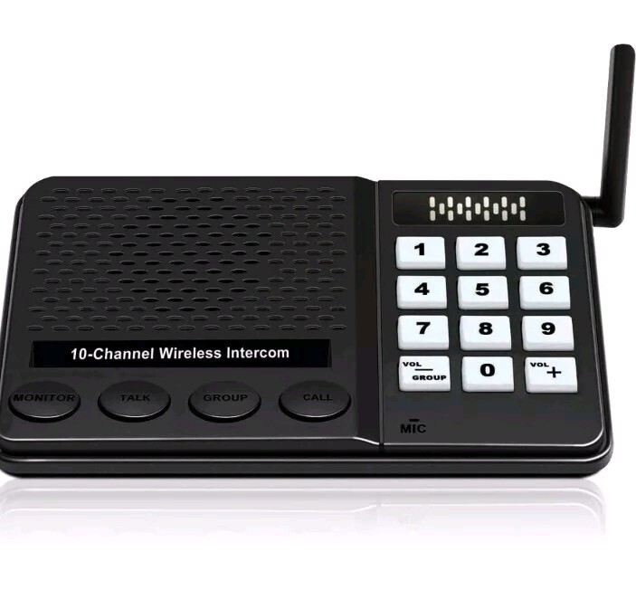 1 Pack 1.1 Mile Intercom Wireless for Home & Business 10 Channel 3 Privacy Code
