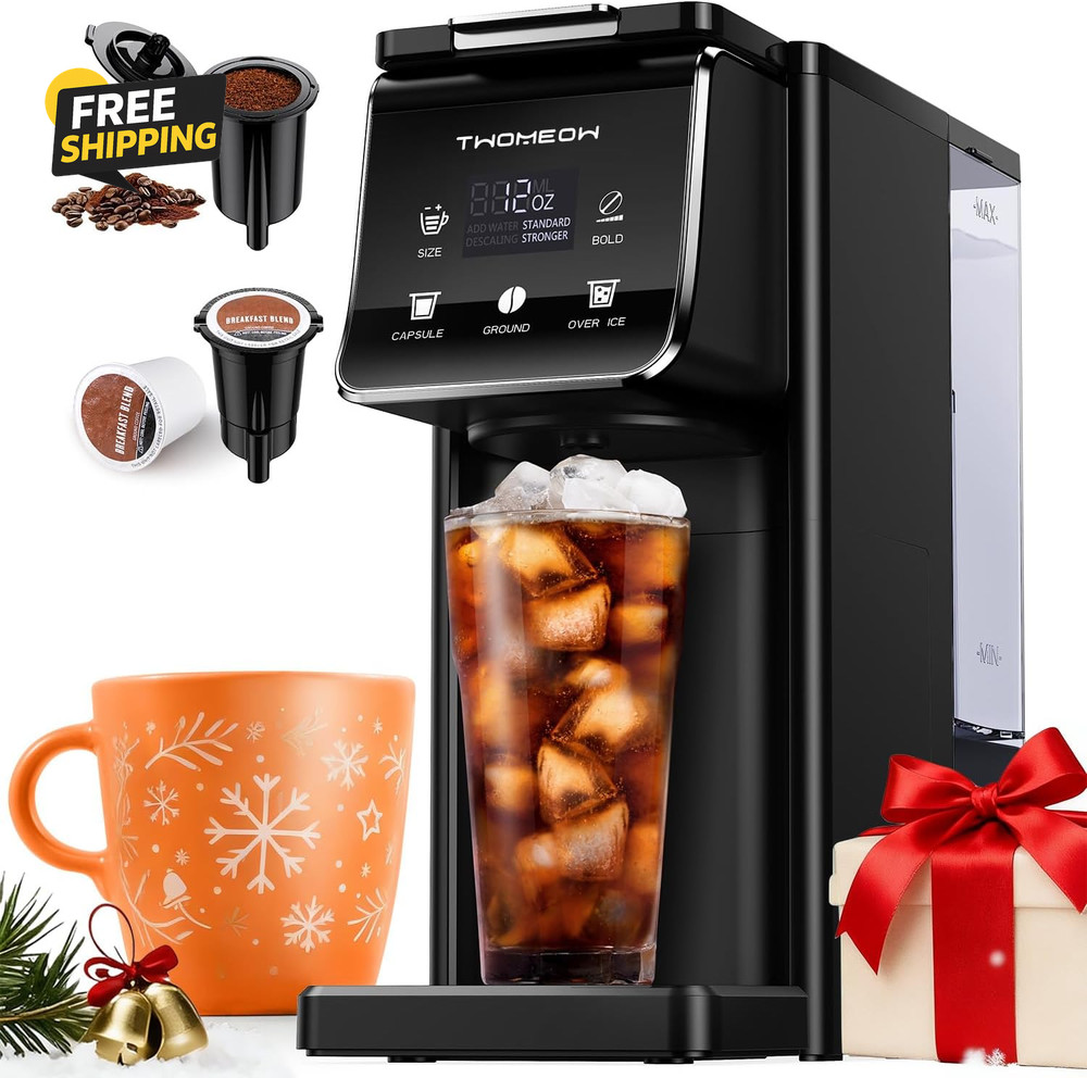 Coffee Maker Hot & Iced with Bold Setting,Single Serve Coffee Maker for K