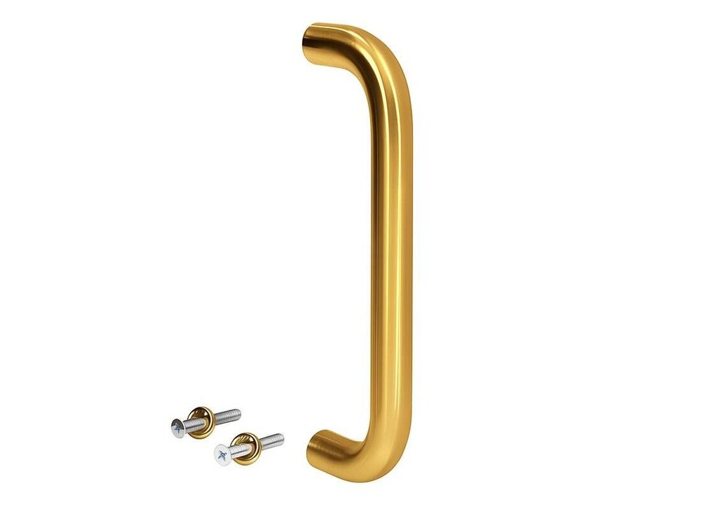 Brixwell Solid Pull Handle Brass 6" CTC Polished Brass Finish
