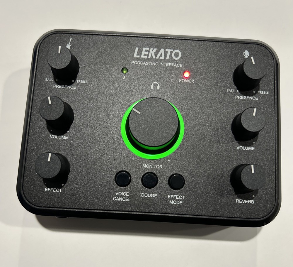 LEKATO Rechargeable Bluetooth Audio Interfaces, USB Audio Interface with XLR