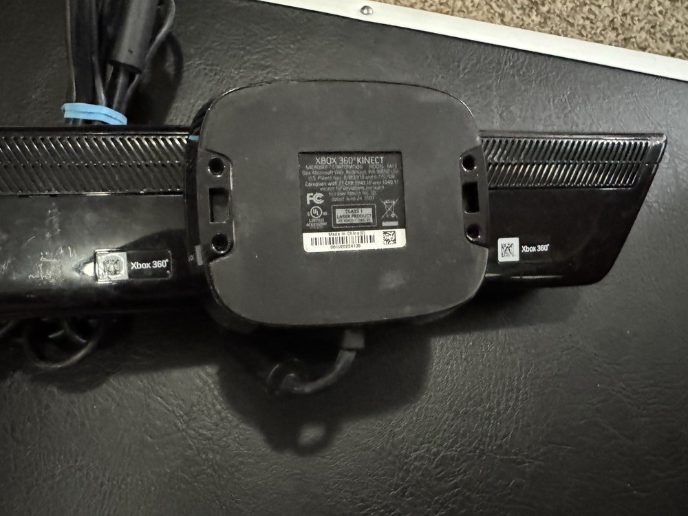 Microsoft Kinect Black For Xbox 360 With Kinect Adventures Game!