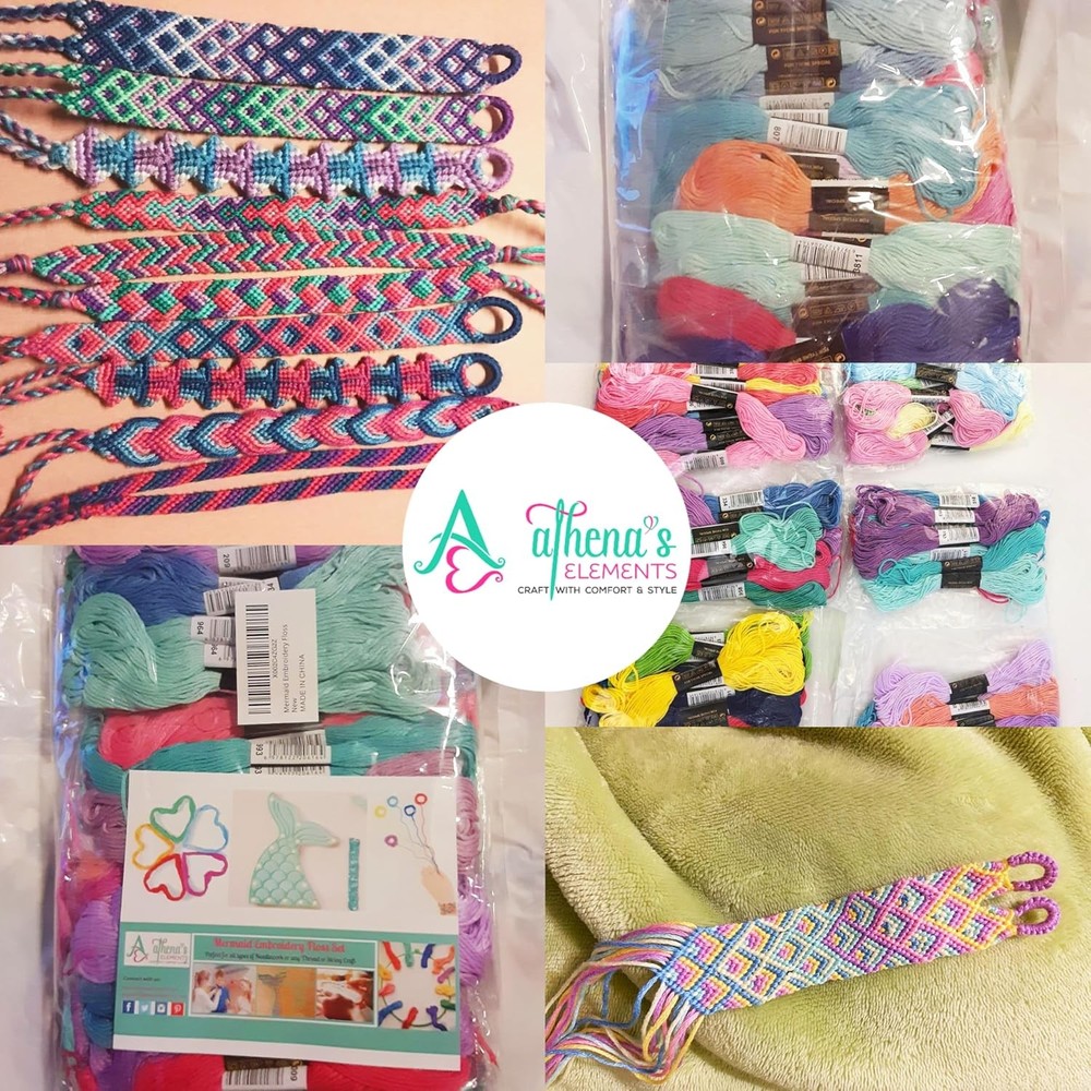 Athena’s Elements Embroidery Floss | Rainbow Thread for Embroidery, Cross Stit