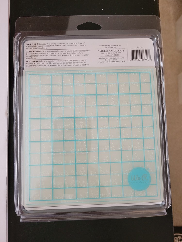 We R Memory Keepers SCRIPT 6"x6" Embossing Folders #03716-3