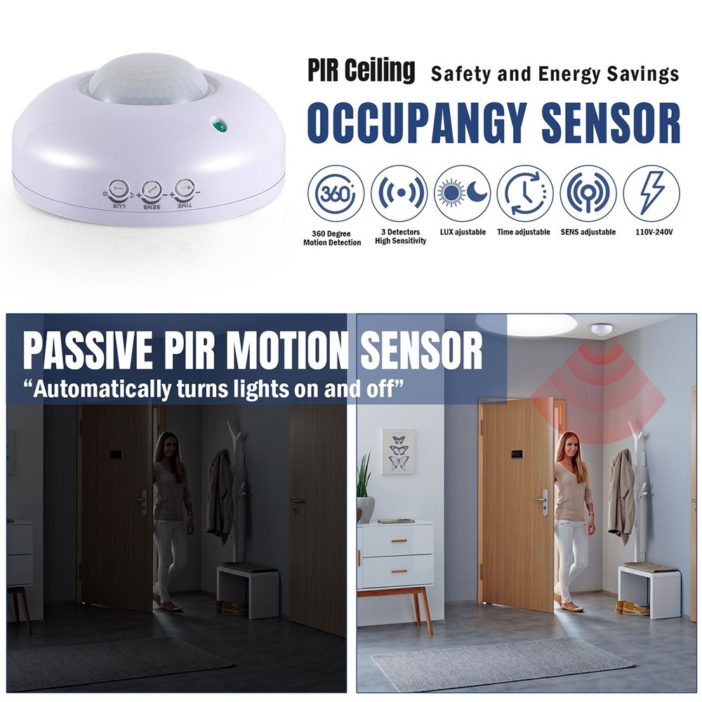 New Motion Sensor Infrared PIR Movement Detector Outdoor Sensor Light Switch