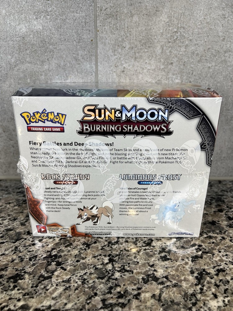 Pokemon Sun & Moon Burning Shadows Theme Deck Display