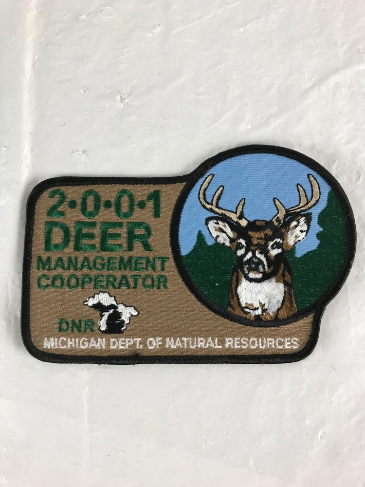 2001 Successful Deer Hunter DNR Michigan Patch 5 3/8" Management Cooperator