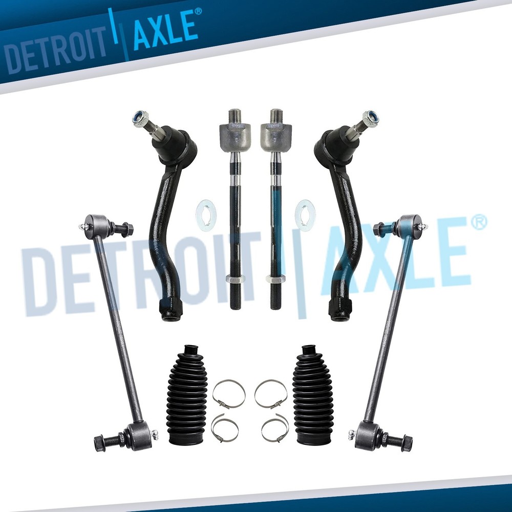 for 2009-2014 Nissan Maxima Inner Outer Tierod Boot Front Sway Bar Link 8pc Kit