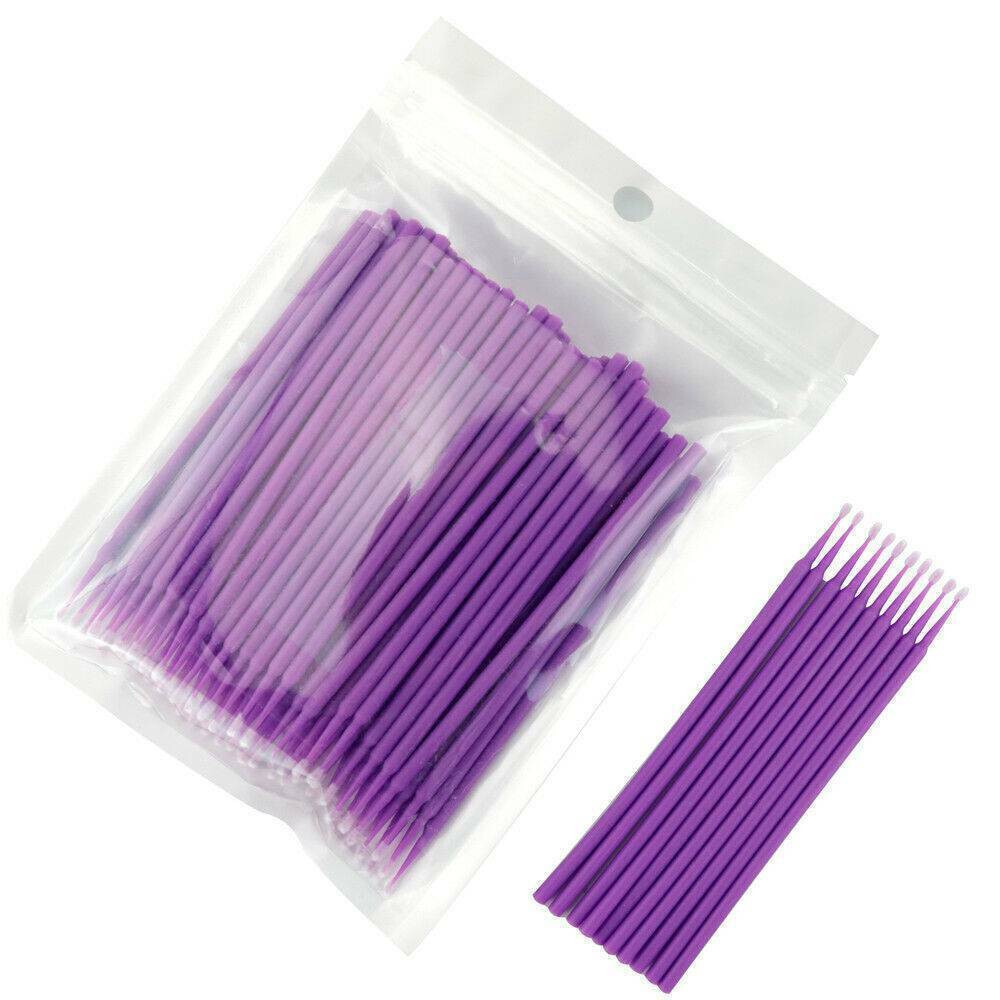 100 Pcs Dental Eye Micro Brush Tips Disposable Applicators Fine Regular Medium