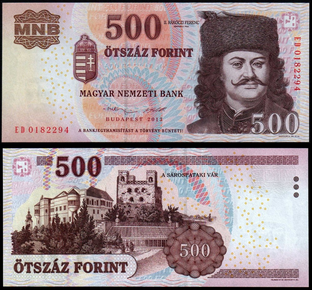 HUNGARY 500 FORINT (P196e) 2013 UNC