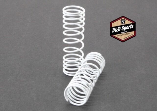 Traxxas 5857 - Front Shock Springs, Progressive Rate, White (2)