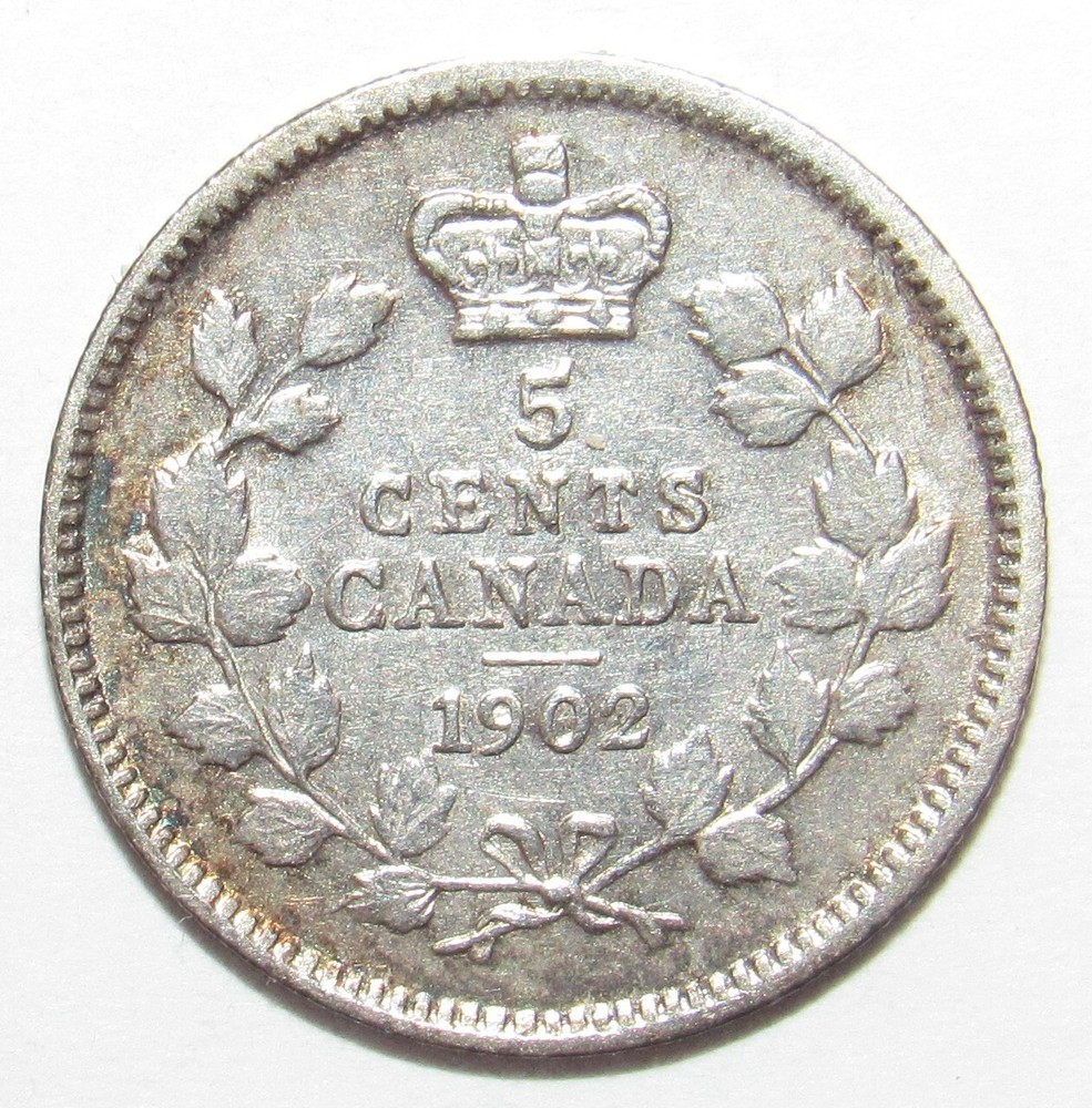 Canada 1902 5 Cents AU (X77)