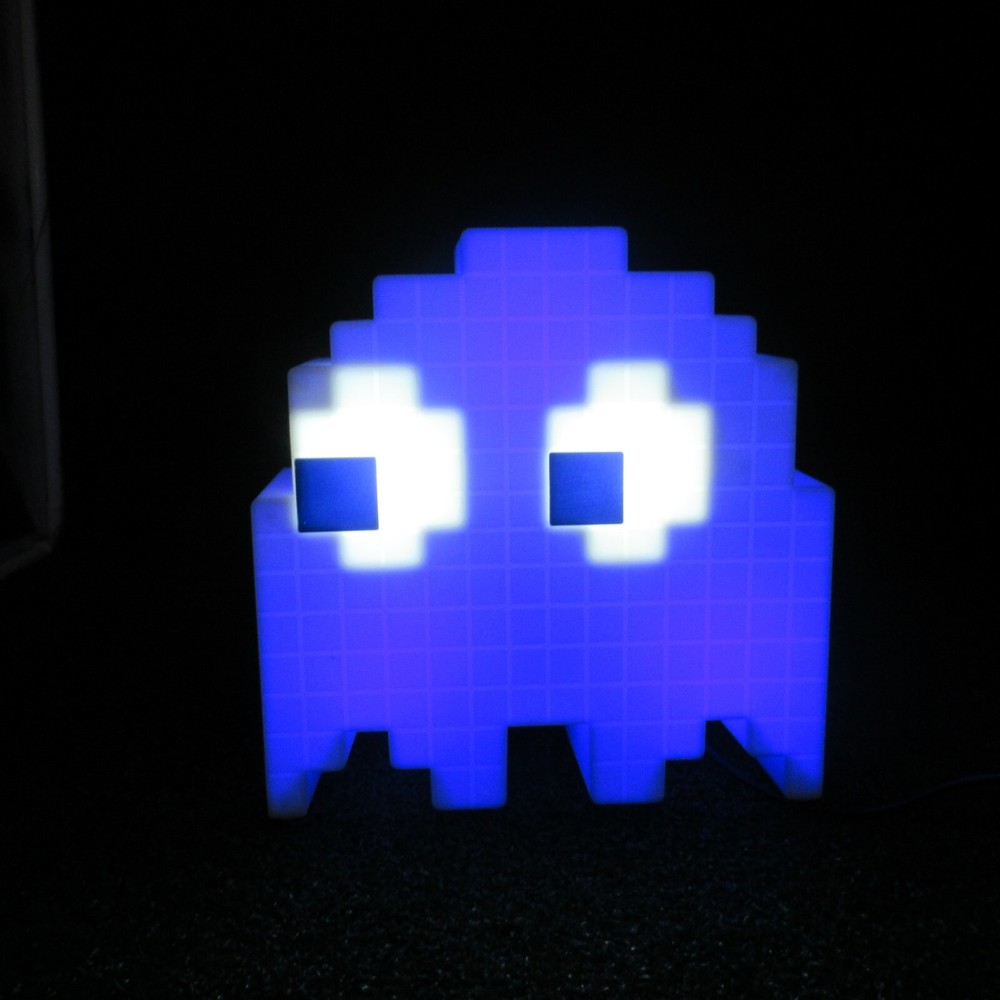 Pac Man White Ghost Color Changing Lights USB Powered Lights React To Sound