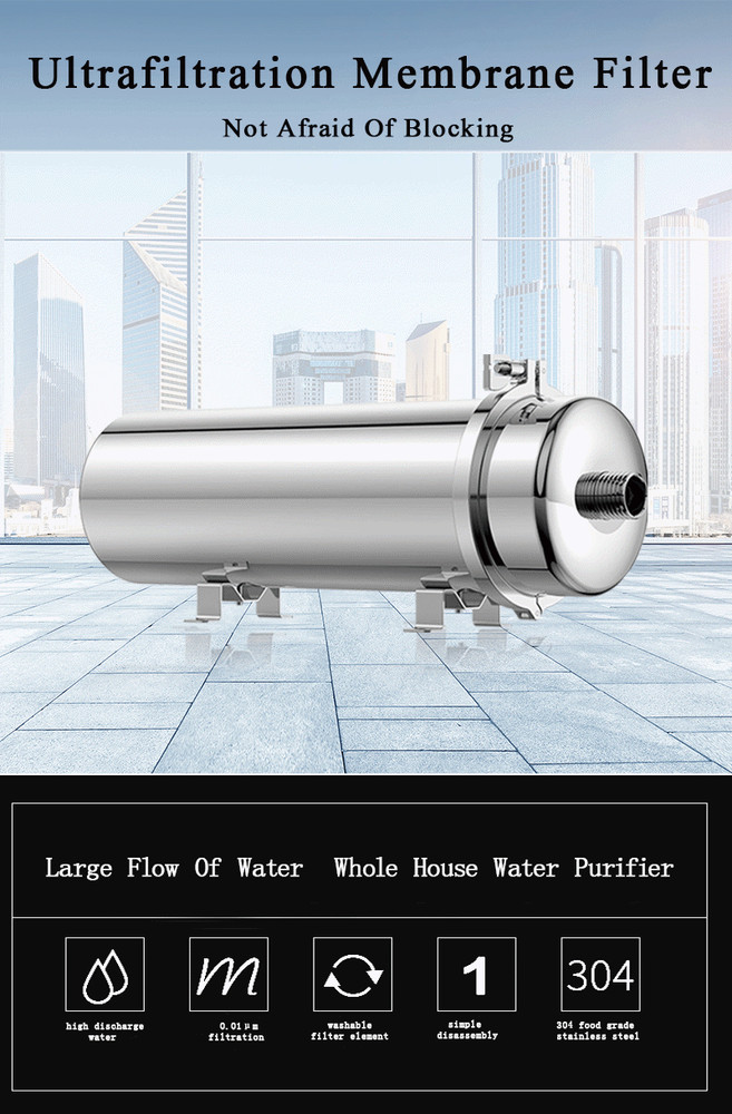 1000L/h 304 Stainless Steel Water Purifier Pvdf Ultrafiltration Membrane Filter