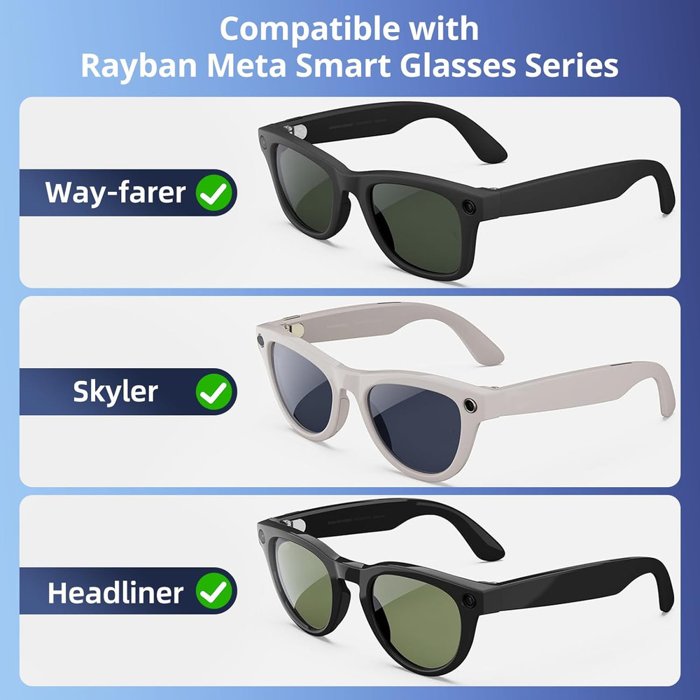 LED Light Cover for Rayban Meta Smart Glasses, Adjustable Light Blocker Compatib