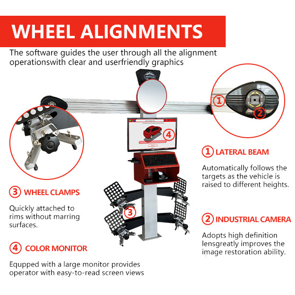 3D Fully Automatic Wheel Alignment Machine Wheel Aligner Car Tire Alignment Tool