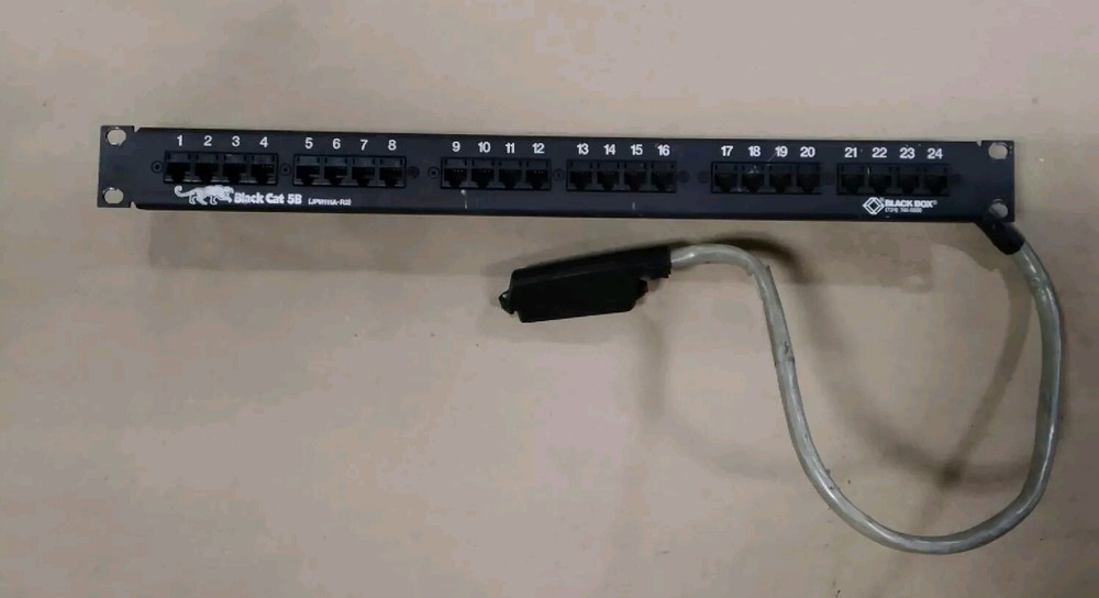 Black Box JPM111A-R2 24 port Cat 5 Patch Panel, 19" A42