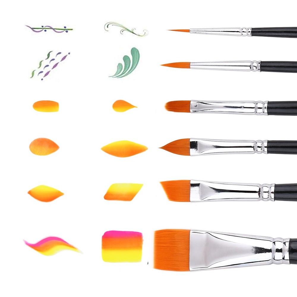 Bowitzki Pro Brushes Set Professional Face Paint Brushes for Halloween Makeup
