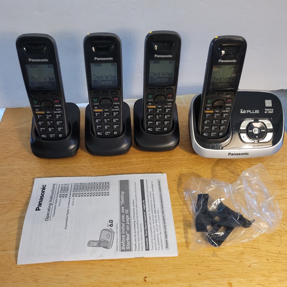 Panasonic KX-TG6531 DECT 6.0 Plus Cordless 4 Phone Answering System