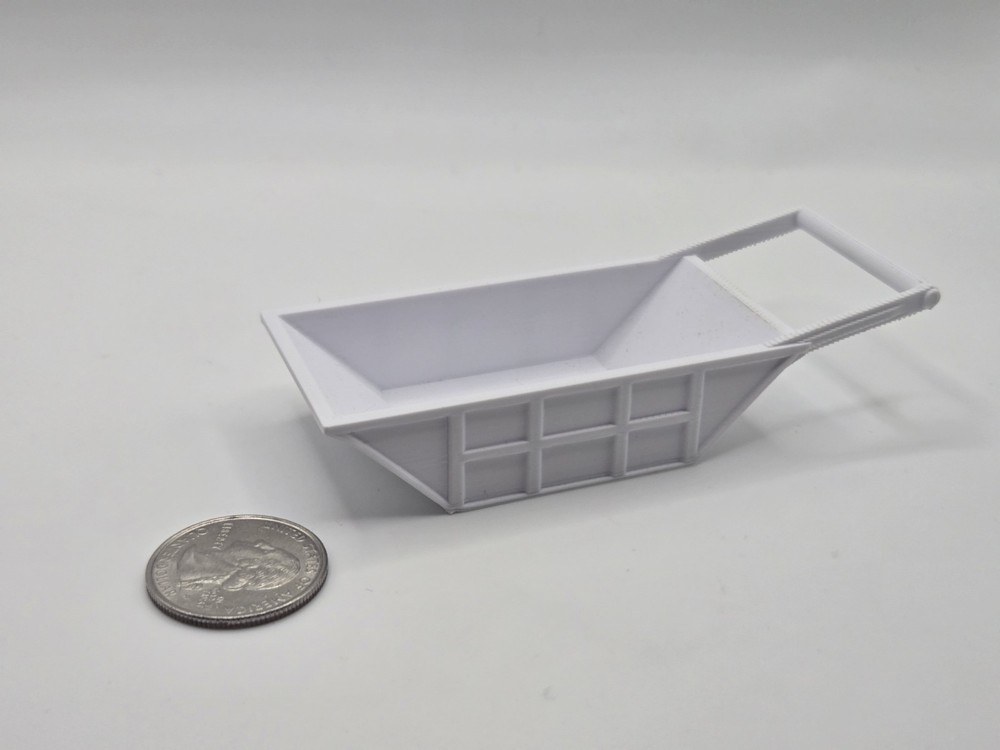 1/64 Scale 12 Cubic Yard Bedding Box in White