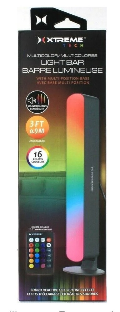 1 Xtreme Tech Multicolor Sound Reactive LED Effects Light Bar, Remote Included