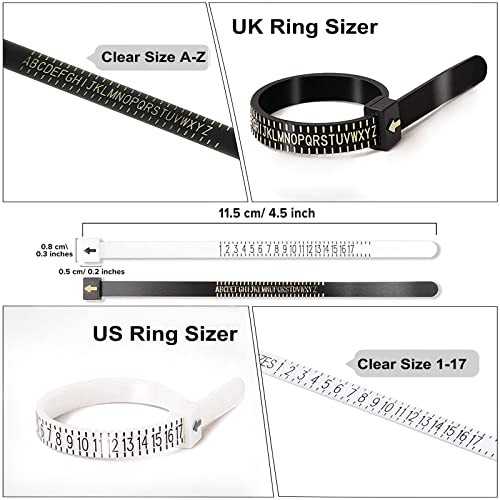 11Pcs Ring Sizer Measuring Tool, Premium Ring Making Kit with Ring Mandrel