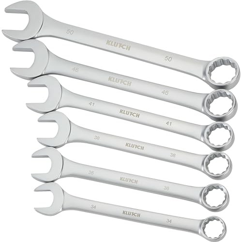 Klutch 6-Pc. Jumbo Metric Combination Wrench Set, Model# 31599A