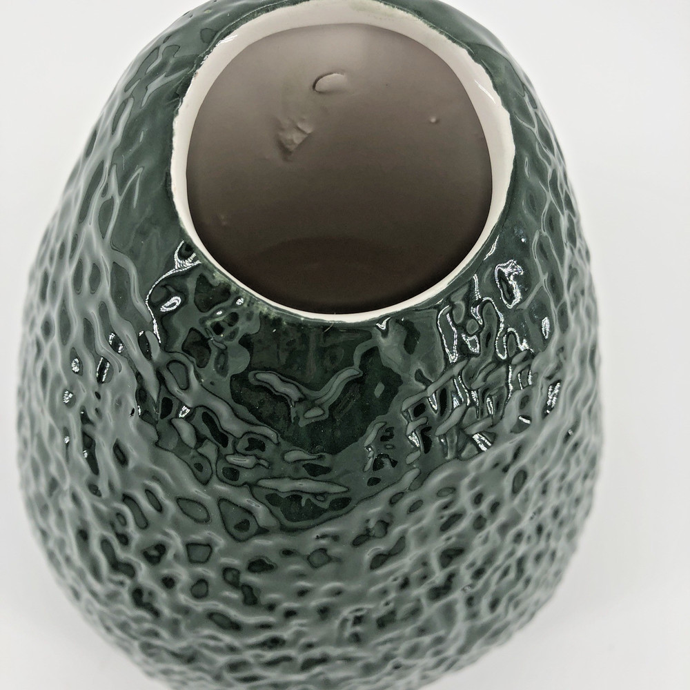 7” H X 5" W Ceramic AVOCADO Vase Container By Ashland