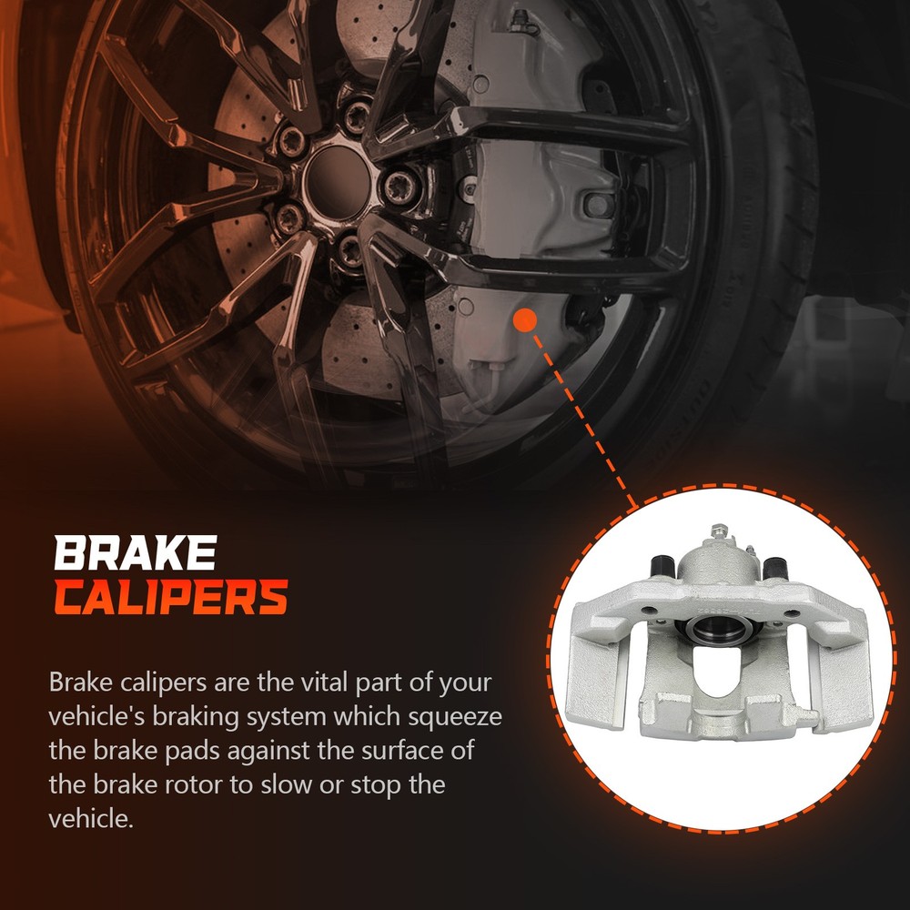 Pair Rear Disc Brake Calipers w/ Bracket For FORD EXPEDITION 2007 - 2017
