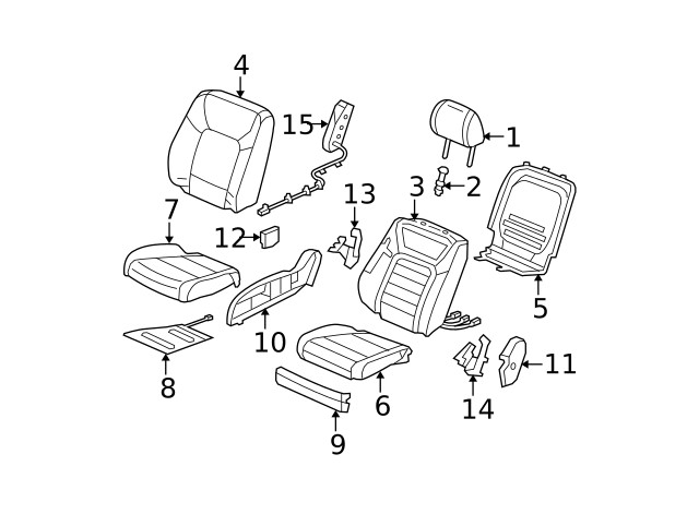 Genuine Honda Headrest 81140-SZA-A01ZC
