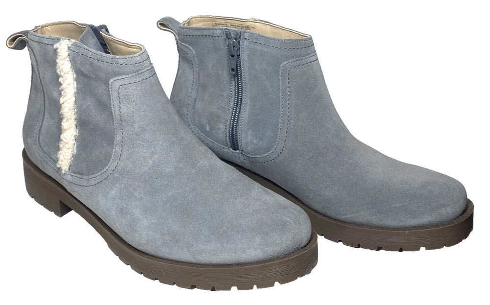 Vionic Aslynn Size 9 Gray Water-Repellent Suede Lug Boot