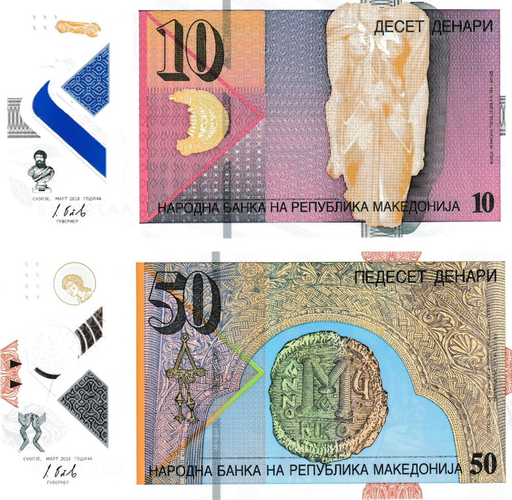 Macedonia Set 10, 50 Denari, 2018, Uncirculated, Polymer