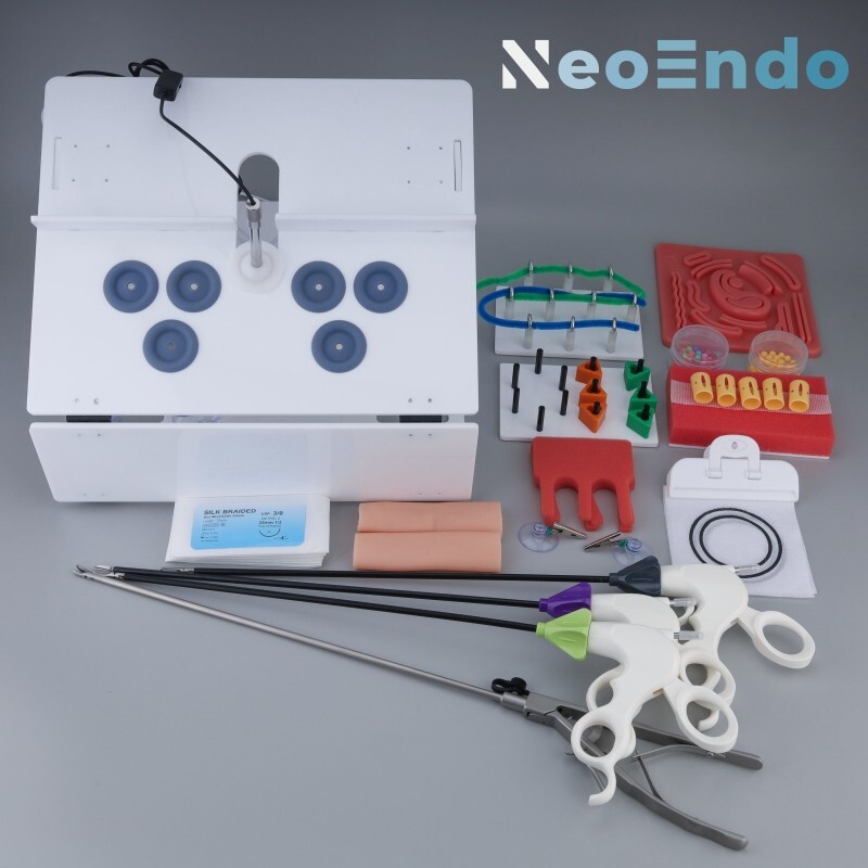 Laparoscopic Trainer Simulator Training Box with HD Camera and 8 Training Module
