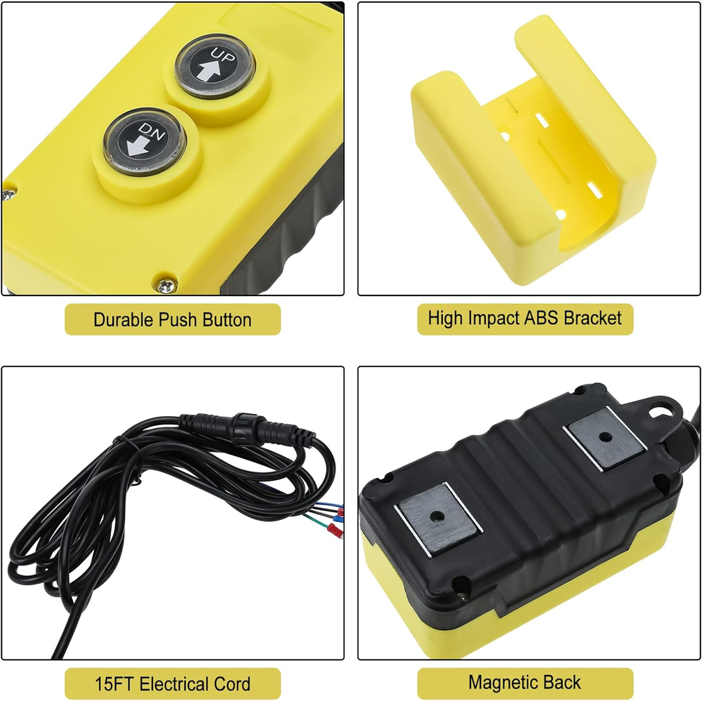 4 Wire Dump Trailer Remote Control Switch for Hydraulic Pump, 12V DC Double Acti