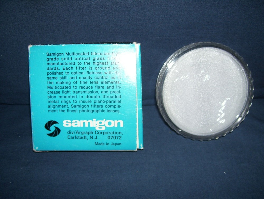 Samigon Multicoated Optical Glass Filter 72 m/m 81B Used